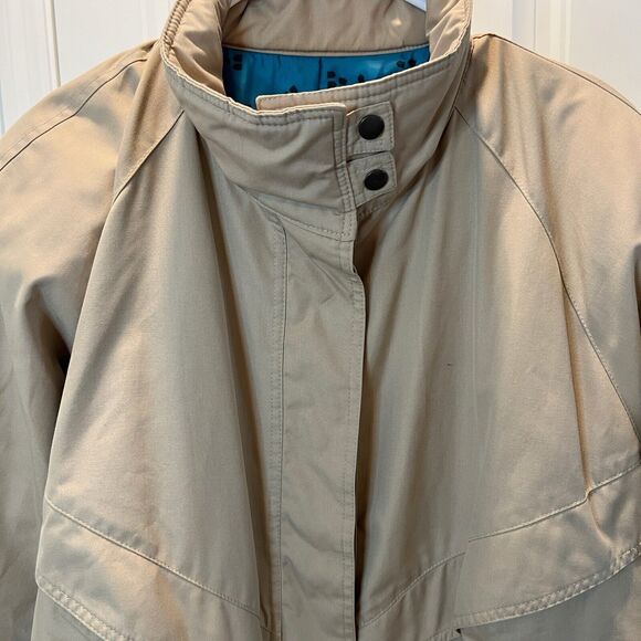 London Fog Jacket Snap Up Size 12 PET Tan Padded Pockets Lined Winter - Picture 4 of 16